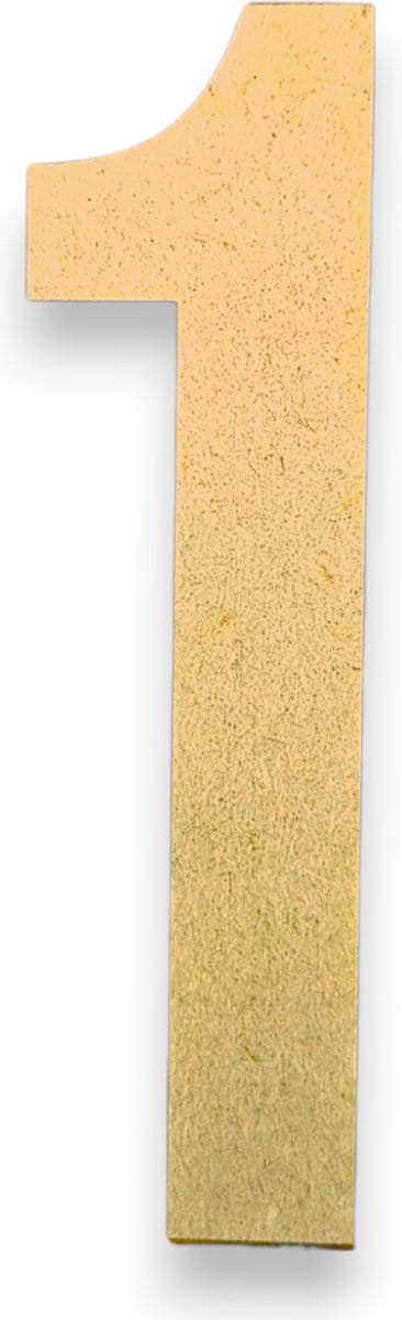 MGM Trading - 1 - Letters en Cijfers van MDF - 10 cm hoog - 9MM Dik - Beige - Laser gesneden - Per Stuk