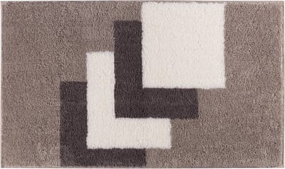 Casilin Badmat Antislip 60x100cm Graduale - Waterabsorberende Badkamermat - Wasbaar en Sneldrogend - Voor Douche en Bad - Hoogpolig - Acryl - Rechthoek - Bruin, Zand