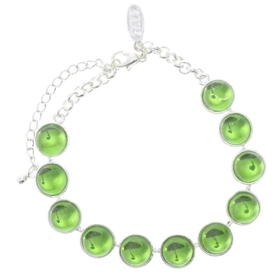 Behave - armband groen stenen - speelse look - nikkelvrij