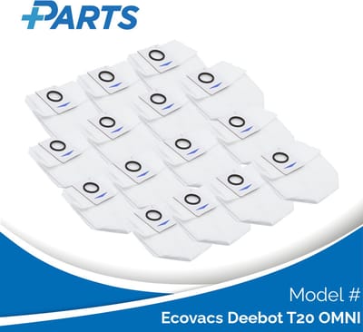 Ecovacs Deebot T20 OMNI Stofzakken (15 Stuks, Plus.Parts® alternatief voor D-DB03-0003)