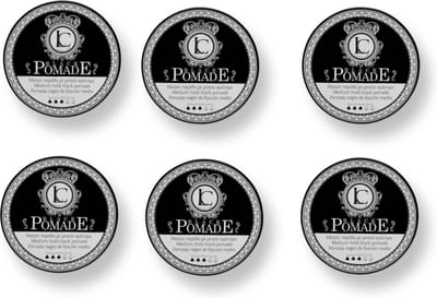 Lavish Care - Black Pomade Medium Hold Black Pomade - Hairmade 6 X 100 ML