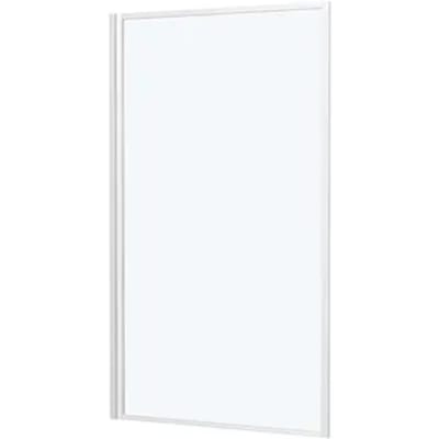 Aurlane Badwand White Edge Frame Glanzend Wit 130x75cm