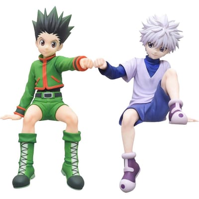 1/12cm Anime Hunter Killua Zoldyck PVC Actiefiguur Model Auto Ornament Cadeau 12CM 12CM without box blue