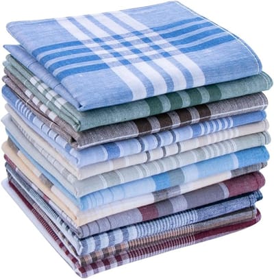 13 Stuks - Zakdoeken - Heren Zakdoeken - 100% Premium Katoen - Set Vintage Katoenen Bruiloft Zakdoek 38x38 cm - Klassieke Pochet - voor Bruidegom, Vader en Grootvader - Elegant Cadeau - voor Heren en Speciale Gelegenheden