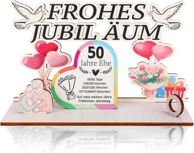 Huwelijkscadeau voor 50-jarig jubileum, Geldcadeau, Tafelversiering, Huwelijksdecoratie, Cadeau voor Vrouwen