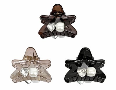 Guardian Beauty Haarclips - Klein Haar Klauwen - Set Van 3 - Zwart, Lichtbeige , Donkerbruin - Haaraccessoire
