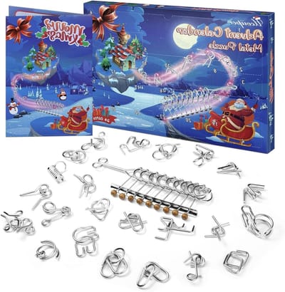 3D Puzzel Adventskalender met 24 Stukken, Educatief Speelgoed voor Kinderen en Volwassenen, Perfect Kerstcadeau