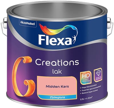 Flexa - Creations Lak Zijdeglans - Midden Kers - Mengverf - 2,5 L