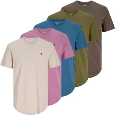 JACK&JONES - JPRBLABRODY TEE SS CREW NECK 5PK MP NOOS - Heren - T-shirts