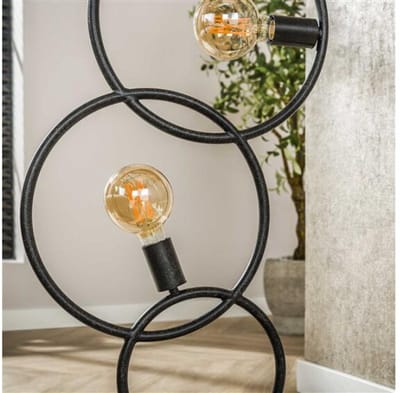 Vloerlamp 3L loop - Artic zwart