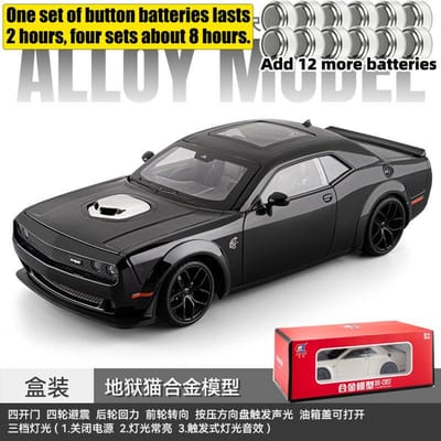 1:18 Dodge Challenger Srt Hellcat Moderne Amerikaanse Muscle Car Legering Spuitgietmodel Auto Geluid En Licht Verzamelingen Verjaardagscadeaus