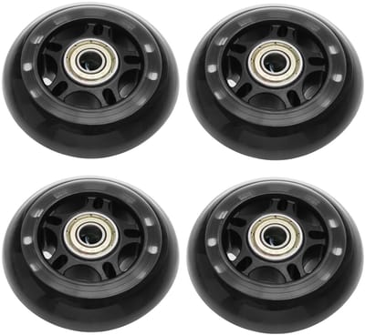 Dailygoods - PU wielen - 608ZZ lagers - Duurzaam en sterk - 72x24mm - Anti-tip wielen - Geschikt voor scooters en skateboards