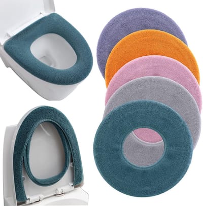 Toiletzitting Covers - Zachte Pads - Comfort Verwarmen - Rekbaar Wasbaar - 5 Stuks - Willekeurige Kleuren