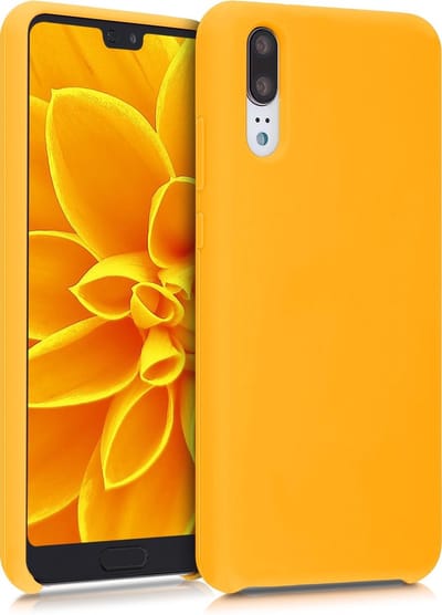 kwmobile telefoonhoesje geschikt voor Huawei P20 - Hoesje met siliconen coating - Smartphone case in saffraan