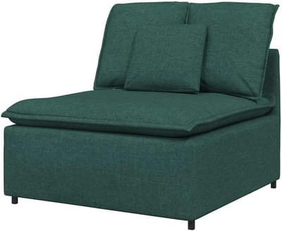 Modulaire bank middenmodule - Bankelement Kussen - Woonkamer Inrichten - Stabiel metalen frame - 100 x 100 x 64 cm