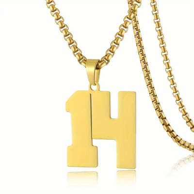 Livano Ketting - Heren - Staal - Nep zilver - Met Hanger - Nep Goud - 14