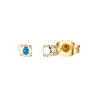 Mini oorbellen met AB zirkonia - Perfect voor meerdere oorgaatjes -2mm