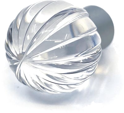 AVENUE decoration meubelknop - model "Crystal" - 29 mm - kunststof mat nikkel