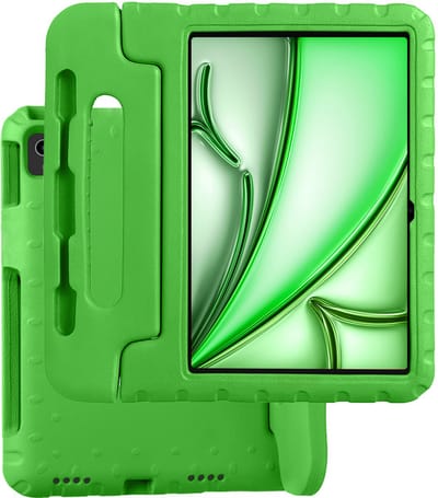 Hoesje Geschikt voor Apple iPad Air M3/M4 (2025/2026) - 11 inch - Kinderhoes Shockproof Bumper - Kidsproof Case - Tablet Hoes - Kinder Hoes Cover - Groen