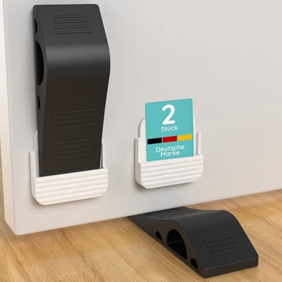 Deurwig Rubber - Deurstopper Antislip - Deuren Open Houden - Maximale Hechting - Set van 2 - Zwart
