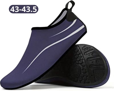 Livano Waterschoenen Voor Kinderen & Volwassenen - Aqua Shoes - Aquaschoenen - Afzwemschoenen - Zwemles Schoenen - Marineblauw - Maat 43-43.5