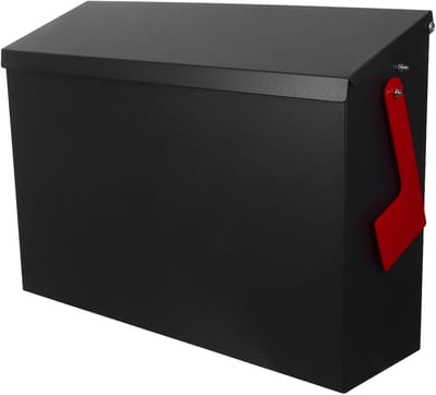 Brievenbus Buiten - Wandbrievenbus Metaal - Post Ontvangen - Waterdicht Ontwerp - 35.5 cm Breed - Zwart