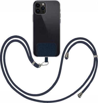 Telefoonkoord Universeel Verstelbaar Telefoon Koord Telefoonkoorden Telefoonketting - 150 cm - Donkerblauw