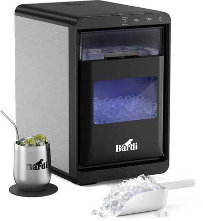 Bardi Nugget IJsblokjesmachine 1.8L - Crushed Ice - 20KG per 24 uur - Zelfreiniging - RVS