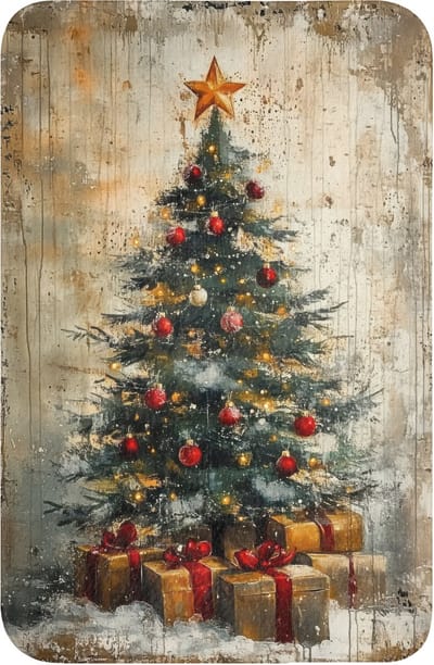 WC mat 40x60 cm - Antislip - Kerstboom - Vintage - Kerst - Cadeau - Toiletmat - Vloermat - Douchemat - Toilet tapijt - Toiletmatten