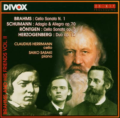 Claudius (Violoncello);'s Herrmann - Brahms & His Friends Volume 2 (CD)