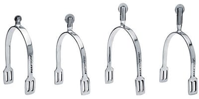 Sefton Stainless Flat Rowels Hombre Flat End English Sporen Zilver 10 mm