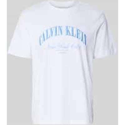 Calvin Klein T-shirt 20s March Graphic Se Lv04rf820g Yaf Bright White Mannen Maat - M