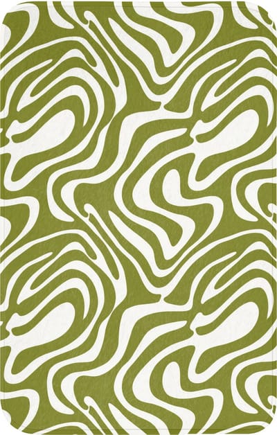 WC mat 50x80 cm - Antislip - Lijnpatroon - Groen - Organisch - Toiletmat - Vloermat - Douchemat - Toilet tapijt - Toiletmatten