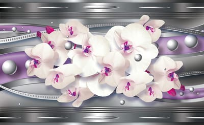 Poster | Paars , Zilver | 104 x 70,5 cm