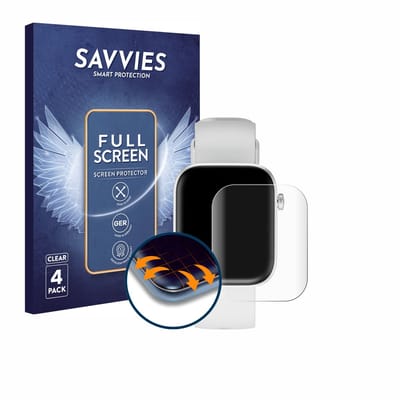Savvies - Screenprotector voor HMD Watch P1 - Folie Beschermfolie transparant volledig dekking 4 Stuks