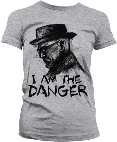 Breaking Bad I Am The Danger Girly T-shirt voor dames, heathergrijs
