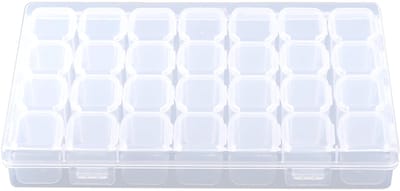 Transparante 28-vaks opbergdoos - Verstelbare container voor pillen, medicijnen en sieraden - Compact formaat - Geschikt voor dagelijks gebruik, reizen en senioren/studenten
