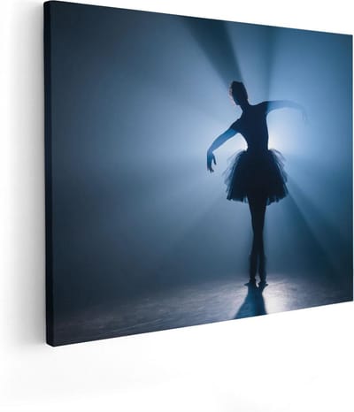 Artaza Canvas Schilderij Danseres - 50x40 cm - Muurdecoratie Ballet - Wanddecoratie Schilderij Vrouw - Schilderijen Op Canvas