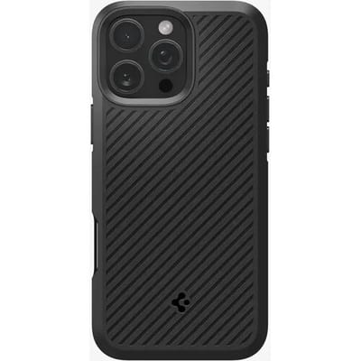 Spigen Core Armor | Hoesje Geschikt voor Apple iPhone 16 Pro | Back Cover | Militaire Standaard | Carbon | Matte Zwart