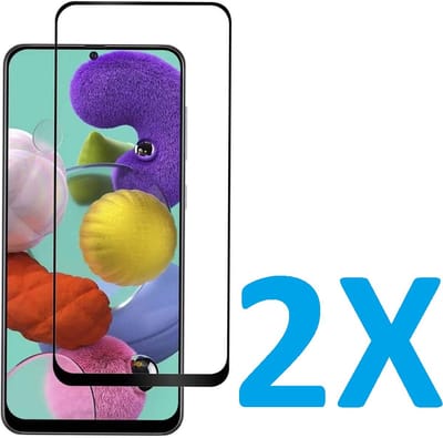 Volledige dekking Screenprotector Glas - Tempered Glass Screen Protector Geschikt voor: Samsung Galaxy A51 - 2x