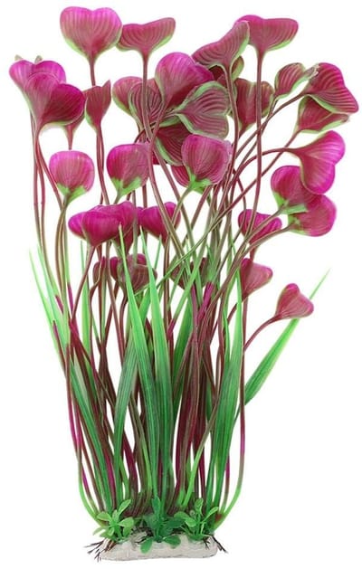 Dailygoody - Kunstmatige Planten - Aquarium Decoratie - Realistisch - Bordeaux - Onderwaterplanten - Ideaal voor aquaria - Perfect voor binnen