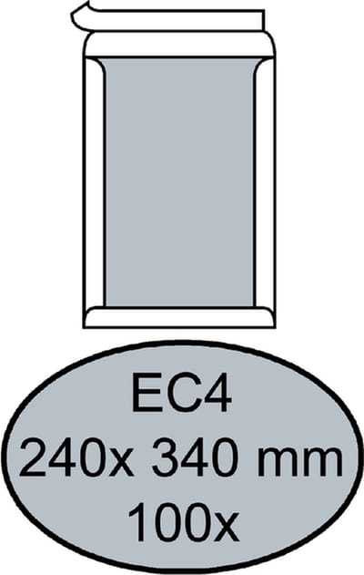 Envelop quantore bordrug ec4 240 x 340 zk 120 gr wit
