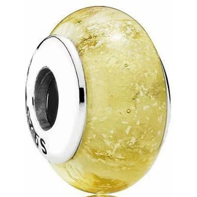 Kleurrijk Murano Glas Origineel Koperen Bloem Blad Kosmische Regenboog Bedel Kralen Voor Armband DIY Vrouwen Sieraden Cadeau beige