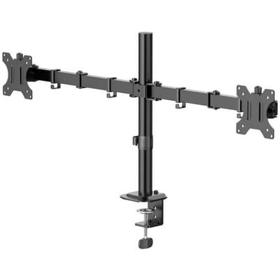 Hama Tafelbeugel voor monitor Aantal monteerbare displays: 2 Display(s) 88,9 cm (35) Zwart In hoogte verstelbaar, Zwenkbaar, Roteerbaar, Kantelbaar