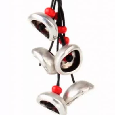 Lange ketting- 7 kelkjes- Metaal-Rood - Charme Bijoux