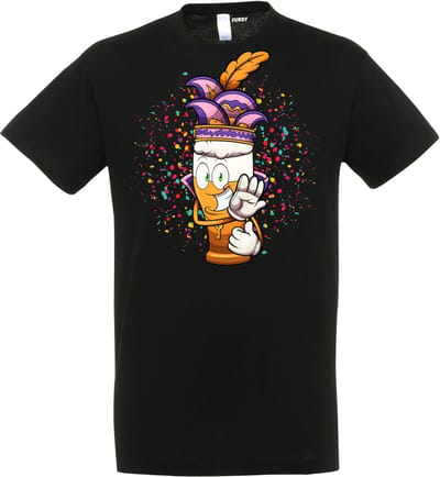 T-shirt Alaaf Bier | Carnaval | Carnavalskleding Dames Heren | Zwart | maat XS