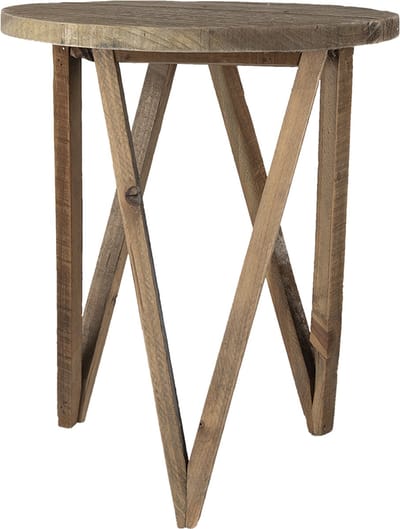 Clayre & Eef Plantentafeltje Ø 30x36 cm Bruin Hout