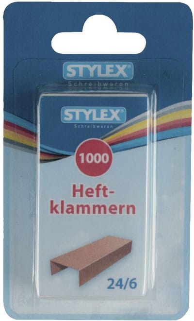 Toppoint Nietjes - 1000x stuks - 24/6 - koper kleur - kantoor benodigdheden
