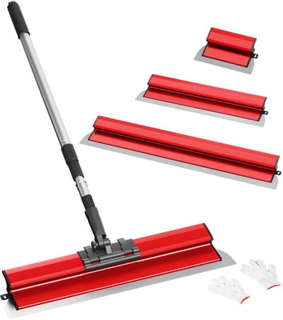 Novendo Goods - Skimbladen set 3-delig met telescopische steel - Gipsplaat messen 25/40/60 cm RVS - Stucgereedschap voor muren en plafonds