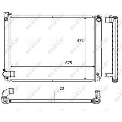 Radiator, motorkoeling NRF 58604